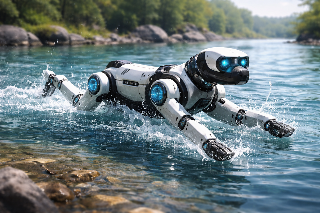 Robotic dog mimics mammals for superior mobility on land and in water